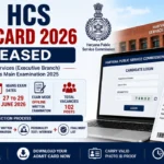HPSC HCS Admit Card 2026 featured image displaying Haryana Civil Services Mains examination hall ticket release, exam dates, selection process, and official HPSC recruitment details